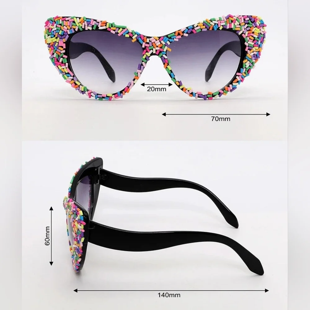 NEW Women's Sprinkle Cat Eye Fashion Sunglasses